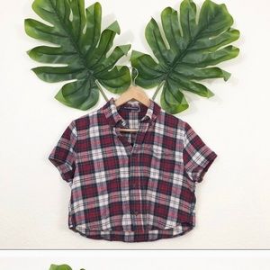 Felix plaid crop button down